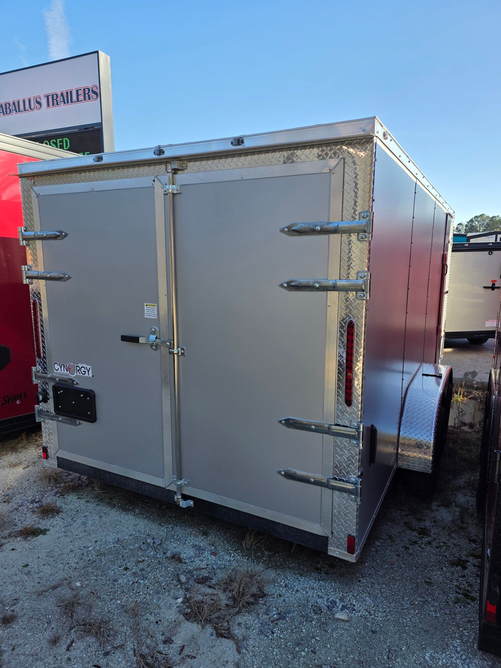 ENCLOSED 7x16 Silver Cargo Trailer - Image 3