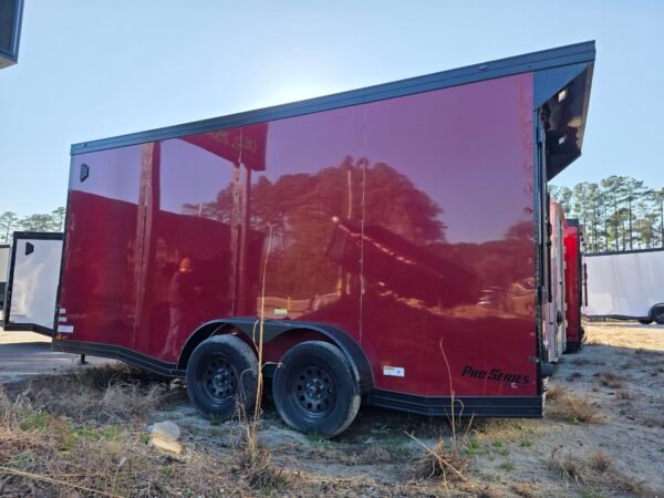 ENCLOSED 7x16 Brandy Wine Cargo Trailer