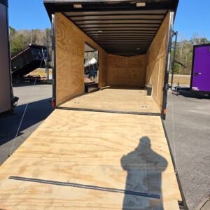 ENCLOSED 8.5×28 Charcoal Gray Car Hauler - Image 5