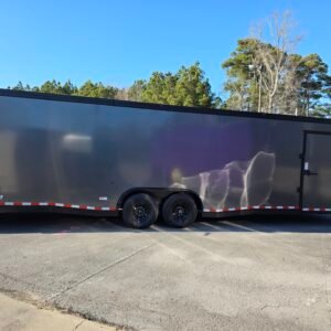 ENCLOSED 8.5×28 Charcoal Gray Car Hauler - Image 6