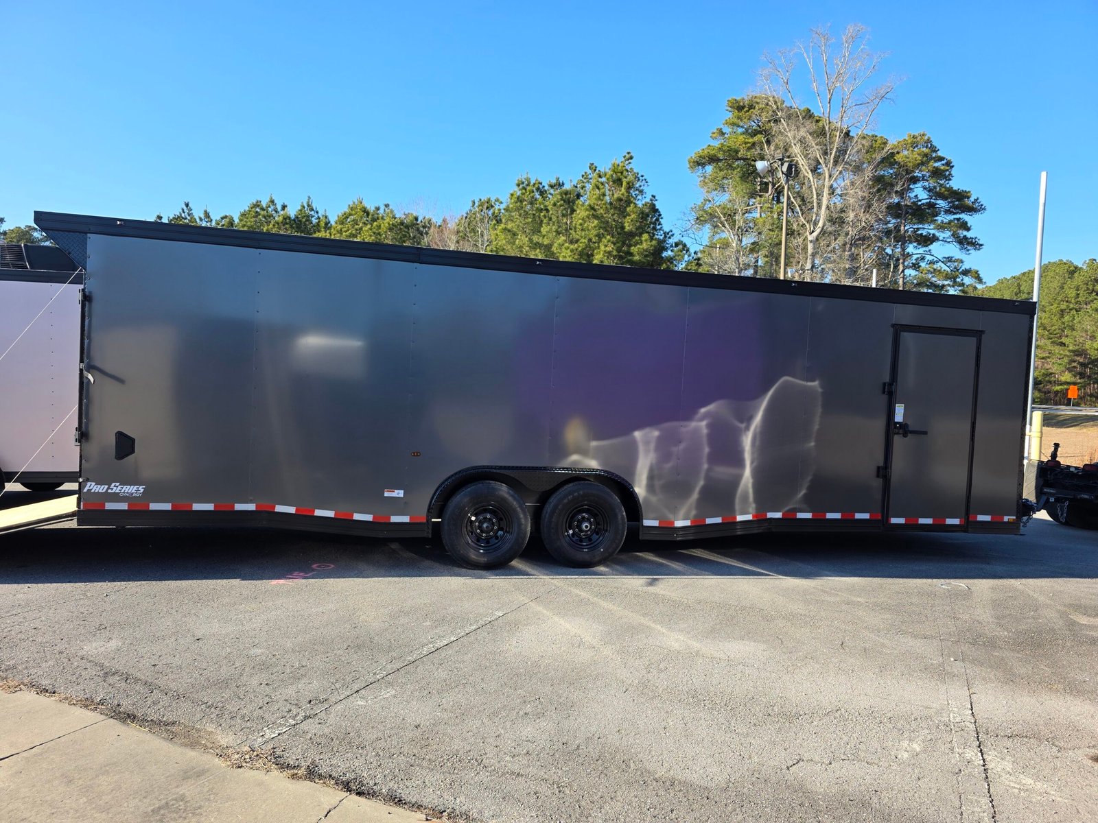 ENCLOSED 8.5×28 Charcoal Gray Car Hauler - Image 6
