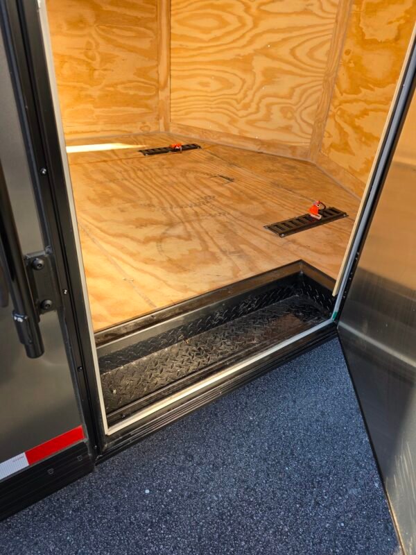 ENCLOSED 8.5×28 Charcoal Gray Car Hauler