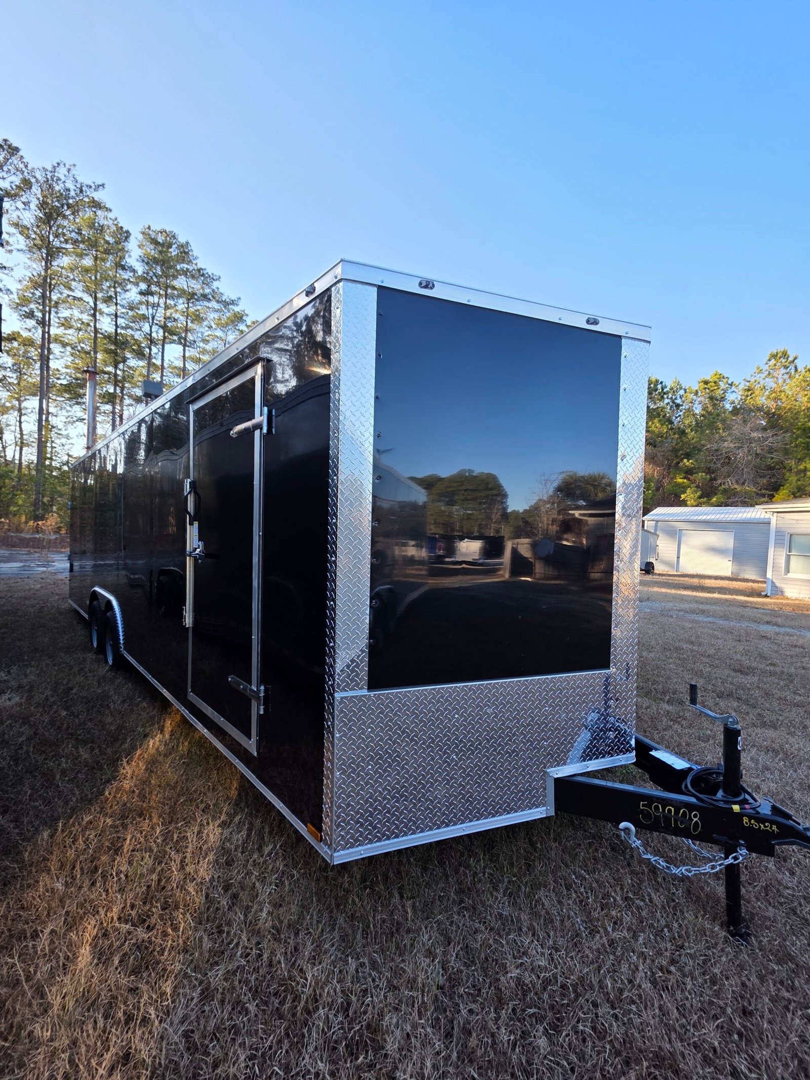 ENCLOSED 8.5×24 Black Car Hauler - Image 1