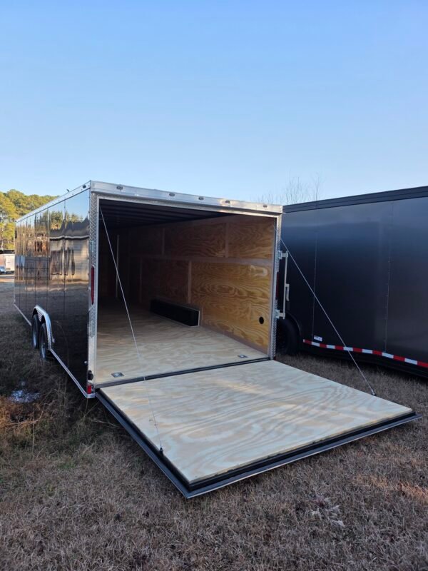 ENCLOSED 8.5×24 Black Car Hauler