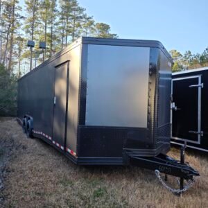 ENCLOSED 8.5×28 Charcoal Gray Car Hauler