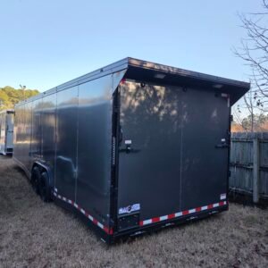 ENCLOSED 8.5×28 Charcoal Gray Car Hauler - Image 3