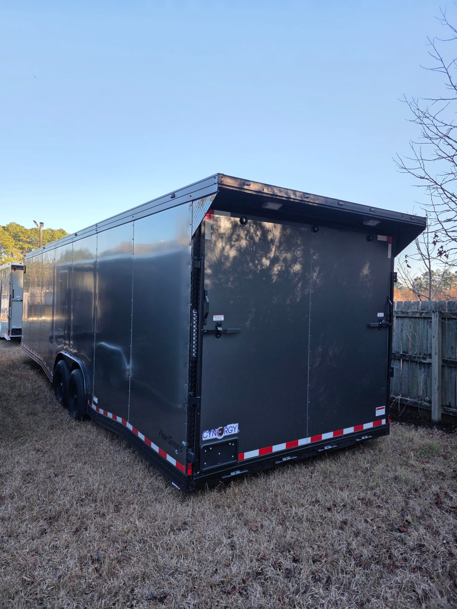 ENCLOSED 8.5×28 Charcoal Gray Car Hauler - Image 3