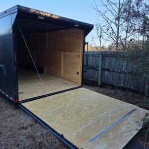 ENCLOSED 8.5×28 Charcoal Gray Car Hauler - Image 4