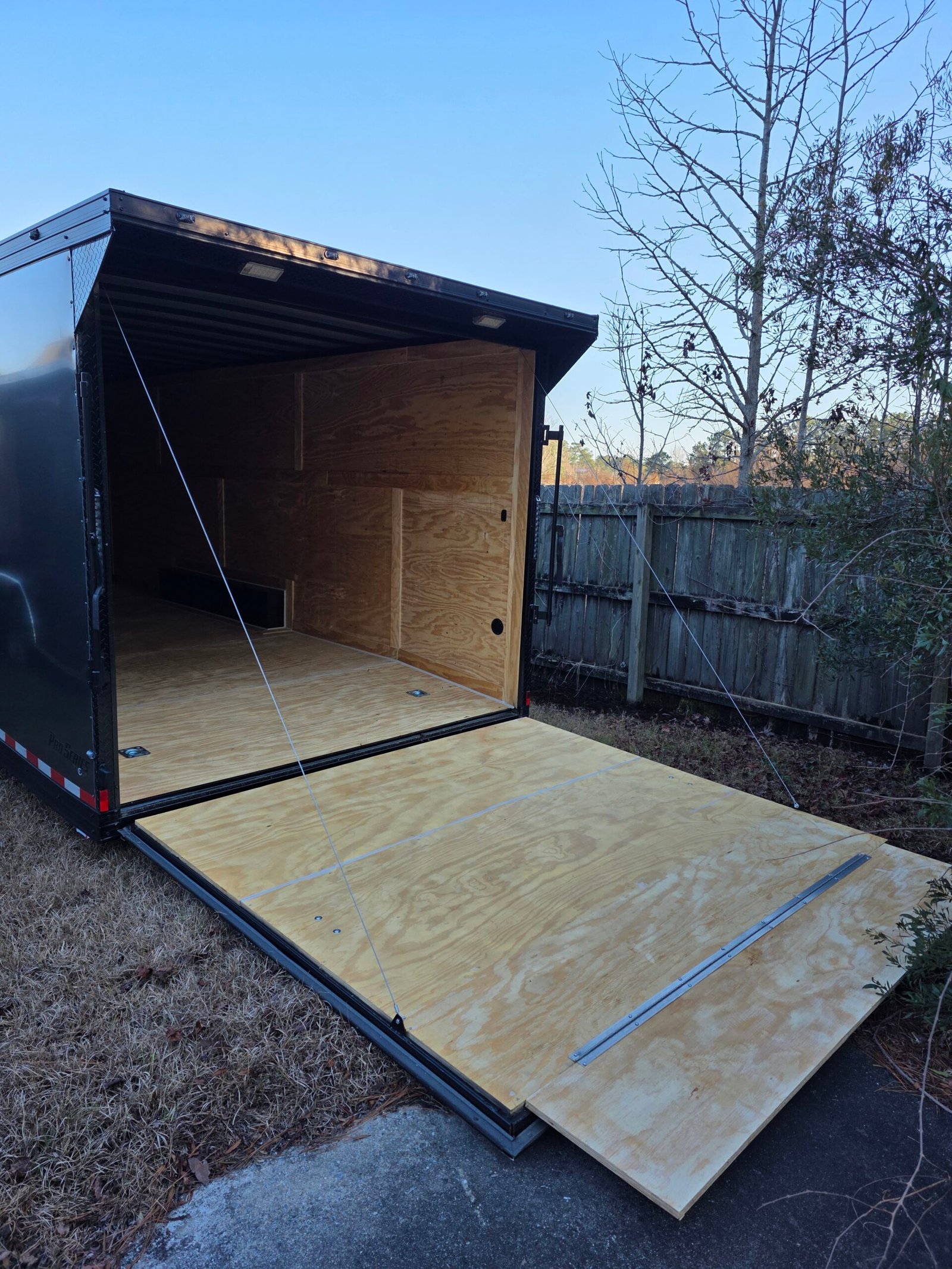 ENCLOSED 8.5×28 Charcoal Gray Car Hauler - Image 4