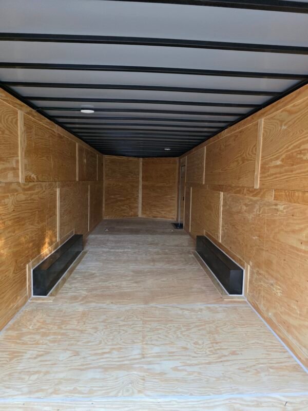 ENCLOSED 8.5×28 Charcoal Gray Car Hauler