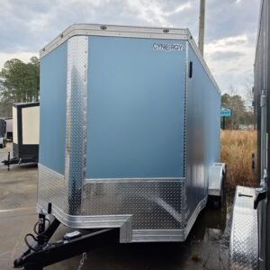 ENCLOSED 7x16 Blue Metallic Cargo Trailer - Image 3