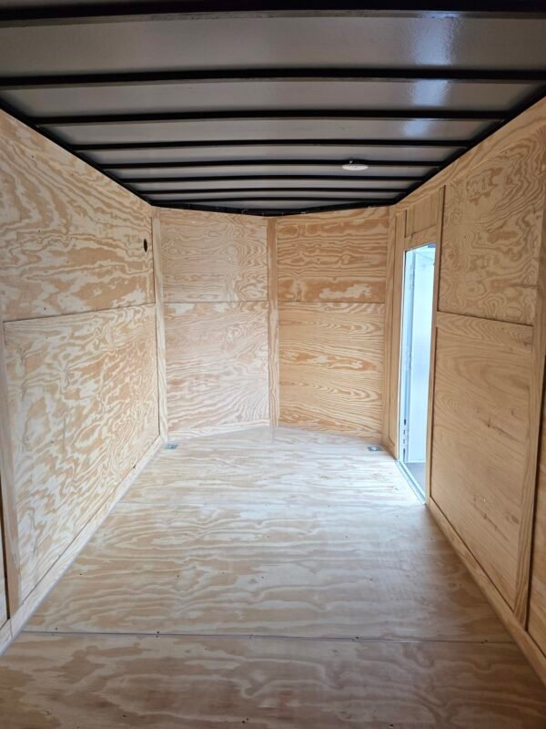 ENCLOSED 7x16 Blue Metallic Cargo Trailer