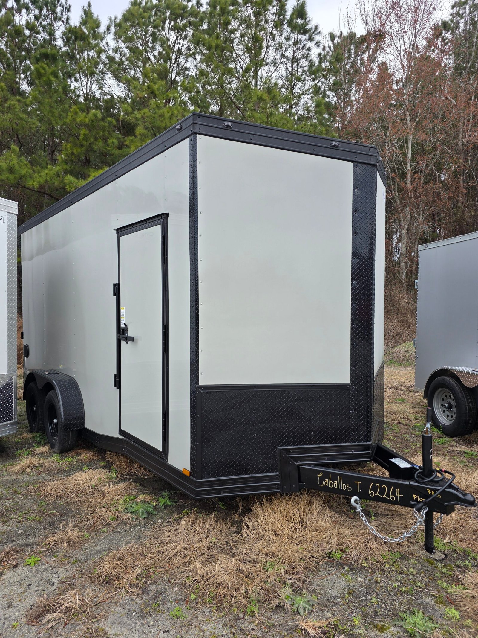 ENCLOSED 7x16 Dove Gray Cargo Trailer - Image 1