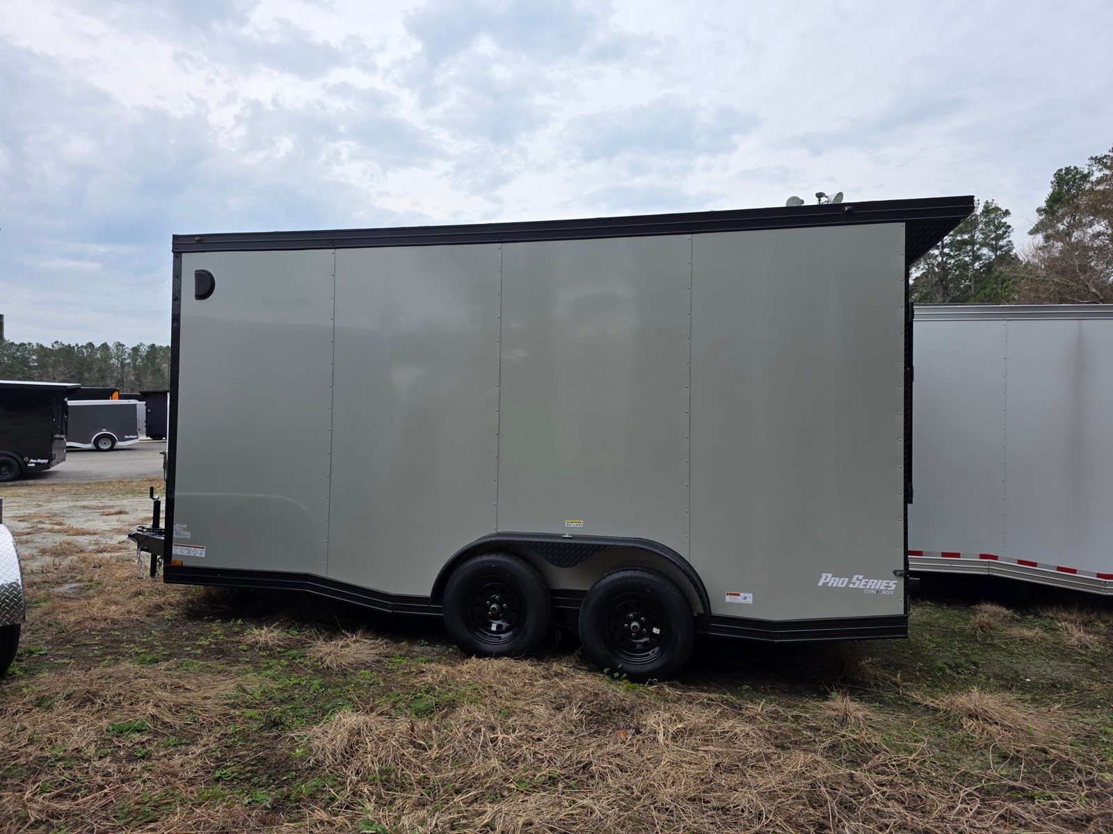 ENCLOSED 7x16 Dove Gray Cargo Trailer - Image 2