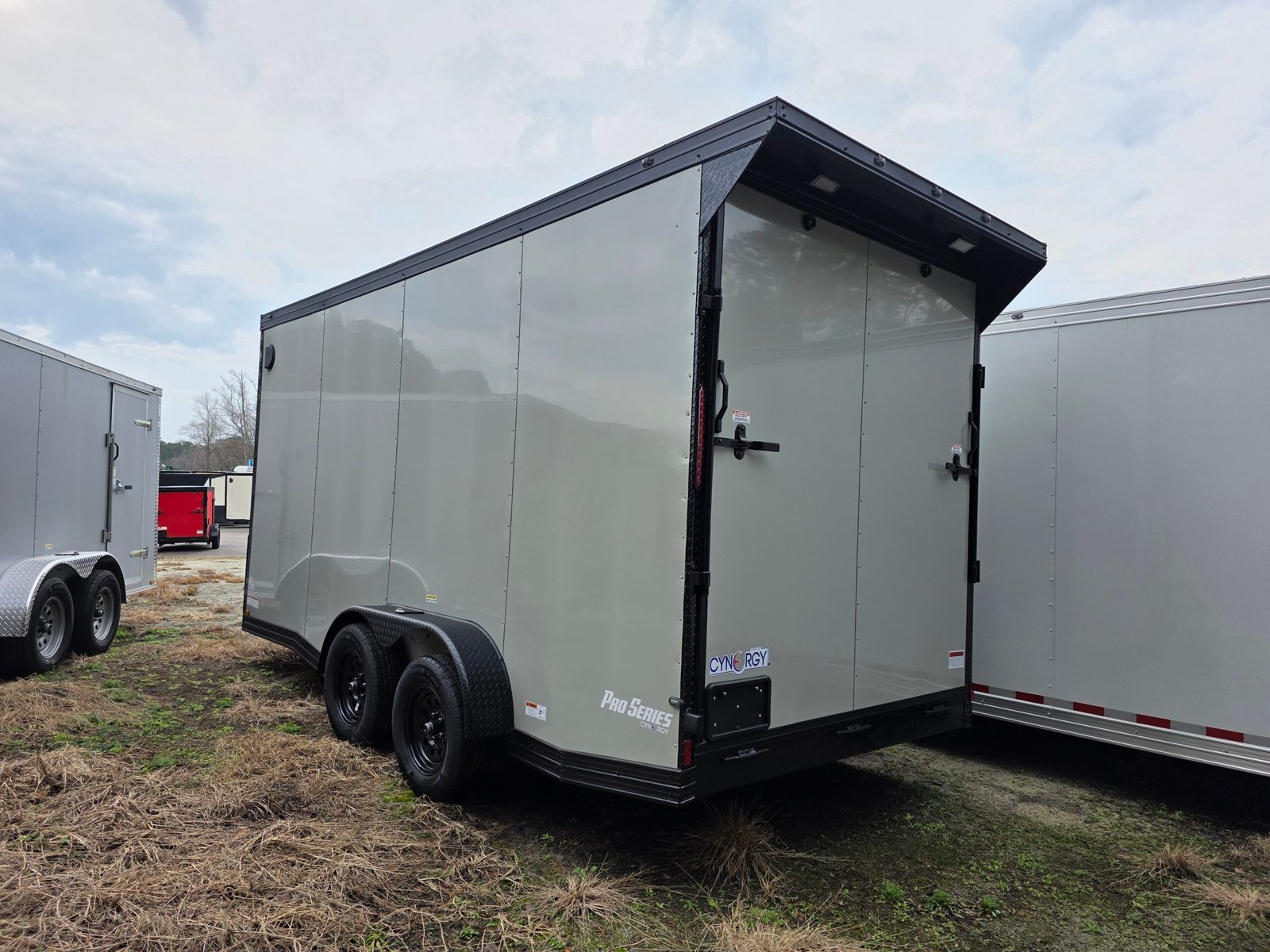 ENCLOSED 7x16 Dove Gray Cargo Trailer - Image 3