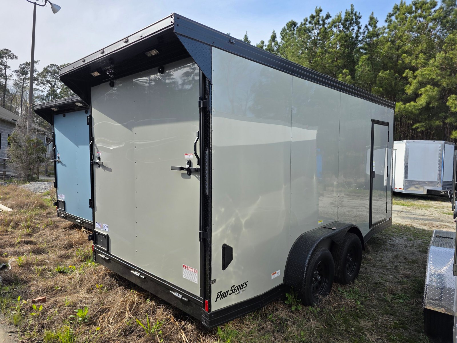 7×16 Enclosed Cargo Trailer for Sale – Dove Gray | 7