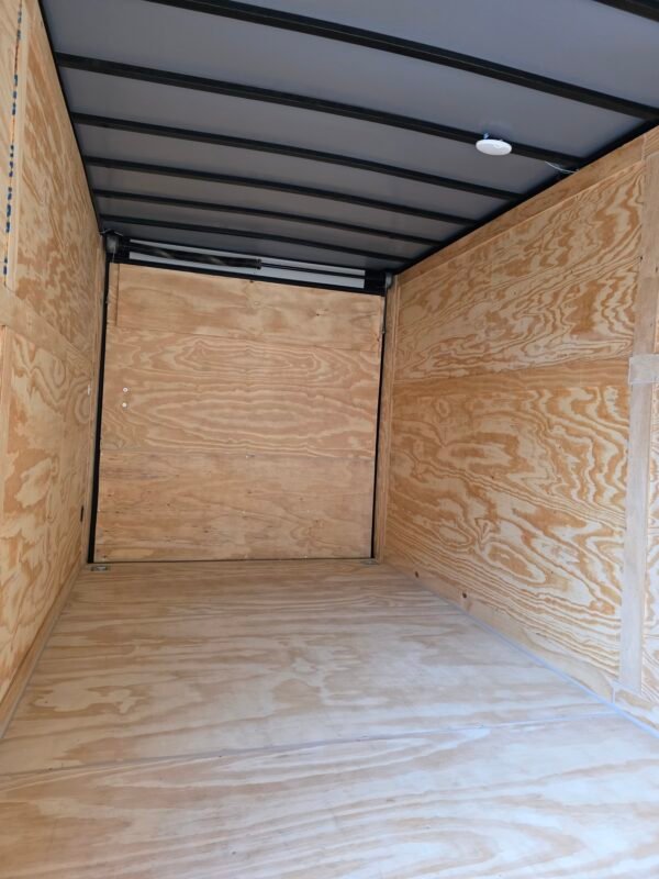 7×16 Enclosed Cargo Trailer for Sale – Dove Gray | 7' Interior | Ramp Door | 3200 lb Axles