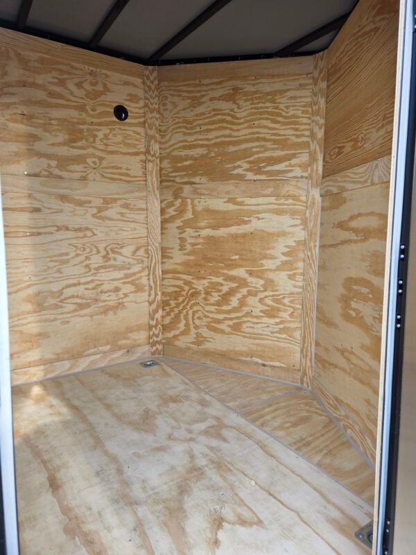 7×16 Enclosed Cargo Trailer for Sale – Dove Gray | 7' Interior | Ramp Door | 3200 lb Axles