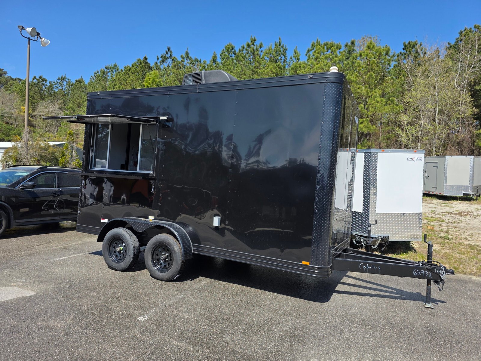 Deluxe 7×14 Concession Trailer – Black | 7