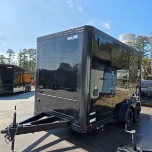 Deluxe 7×14 Concession Trailer – Black | 7'6" Interior | Full Kitchen Setup | 50 AMP | A/C | Fire Suppression - Image 3