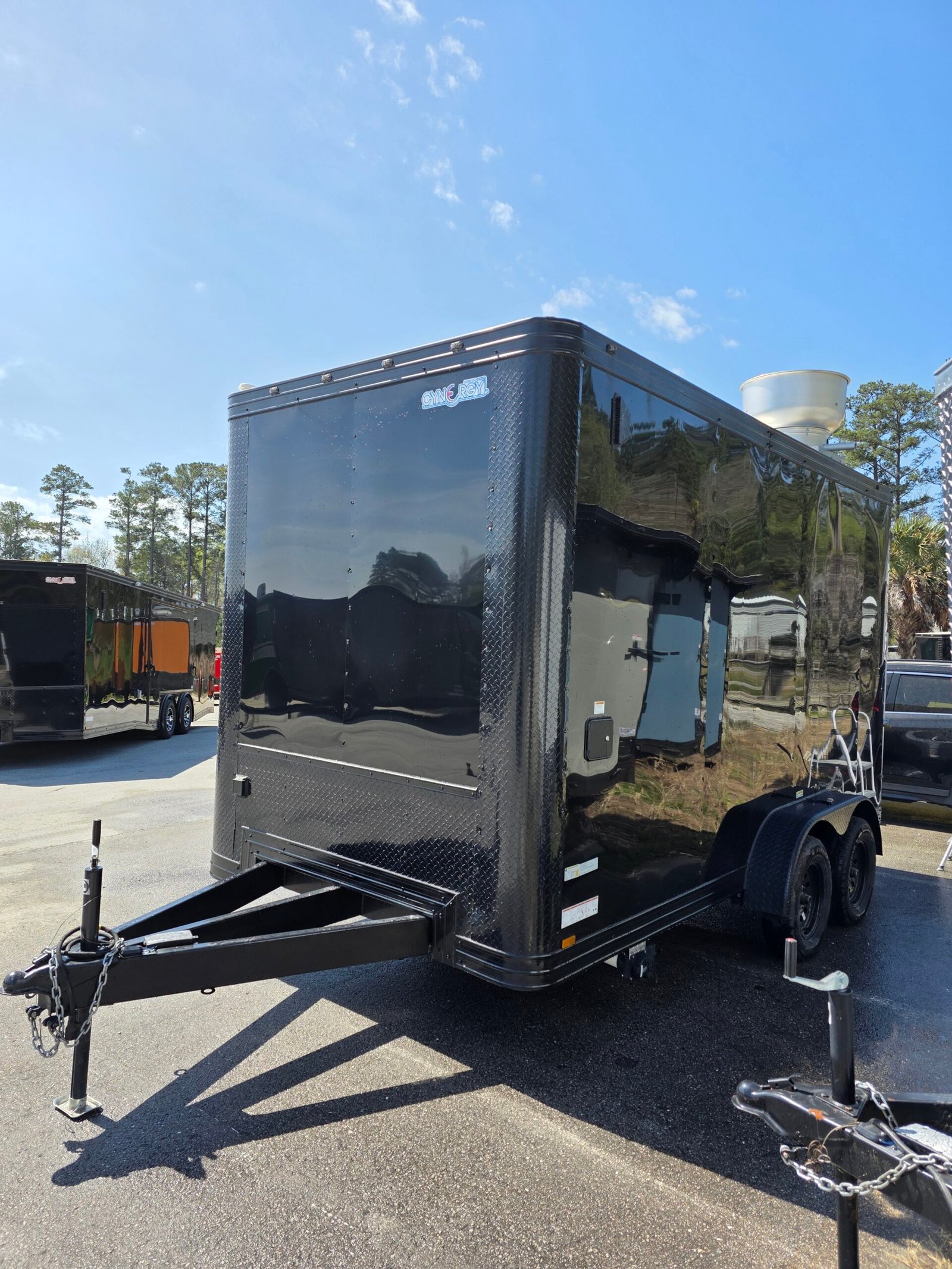 Deluxe 7×14 Concession Trailer – Black | 7
