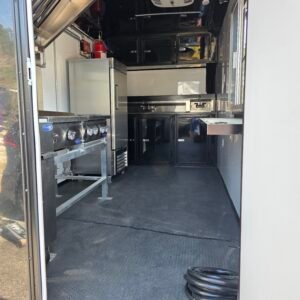 Deluxe 7×14 Concession Trailer – Black | 7'6" Interior | Full Kitchen Setup | 50 AMP | A/C | Fire Suppression - Image 5