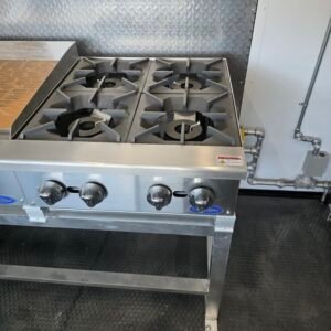 Deluxe 7×14 Concession Trailer – Black | 7'6" Interior | Full Kitchen Setup | 50 AMP | A/C | Fire Suppression - Image 8