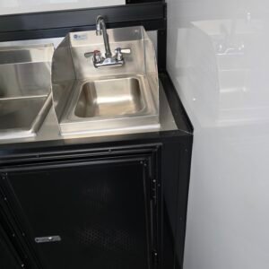 Deluxe 7×14 Concession Trailer – Black | 7'6" Interior | Full Kitchen Setup | 50 AMP | A/C | Fire Suppression - Image 12
