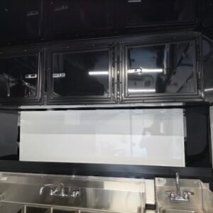 Deluxe 7×14 Concession Trailer – Black | 7'6" Interior | Full Kitchen Setup | 50 AMP | A/C | Fire Suppression - Image 14