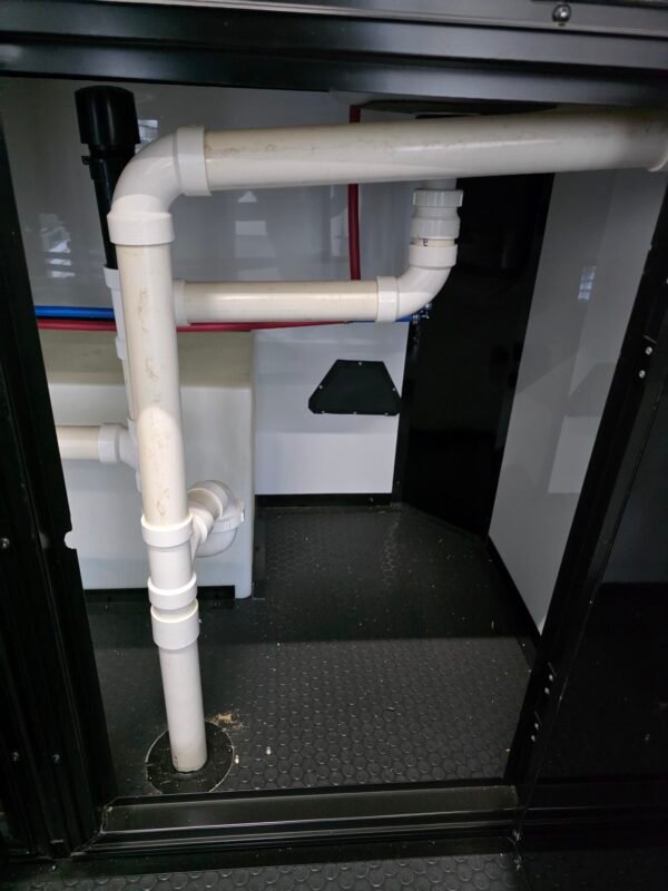 Deluxe 7×14 Concession Trailer – Black | 7'6" Interior | Full Kitchen Setup | 50 AMP | A/C | Fire Suppression
