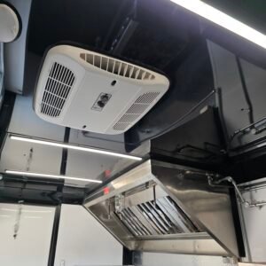 Deluxe 7×14 Concession Trailer – Black | 7'6" Interior | Full Kitchen Setup | 50 AMP | A/C | Fire Suppression - Image 21