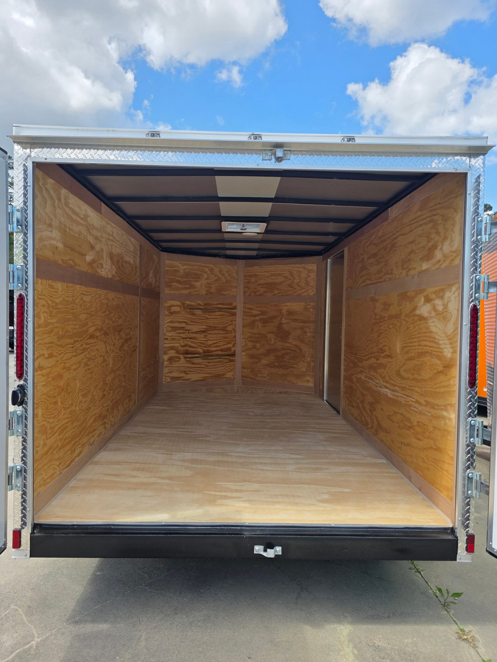 7×12 Enclosed Cargo Trailer for Sale – White | 6