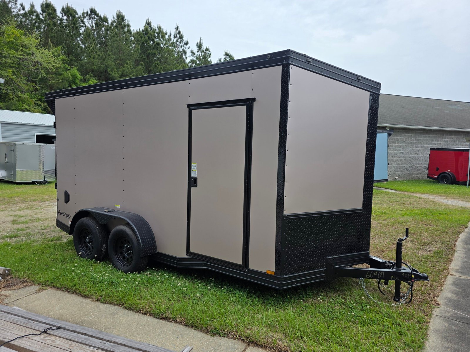 7×14 Enclosed Cargo Trailer – Desert Rose | 7