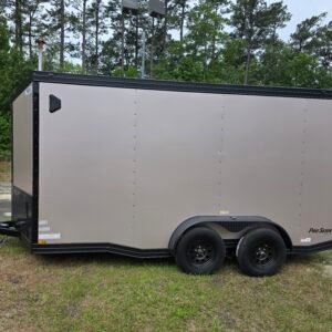 7×14 Enclosed Cargo Trailer – Desert Rose | 7' Interior | 3500 lb Axles | Pro Series & Blackout Package - Image 2