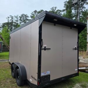 7×14 Enclosed Cargo Trailer – Desert Rose | 7' Interior | 3500 lb Axles | Pro Series & Blackout Package - Image 3