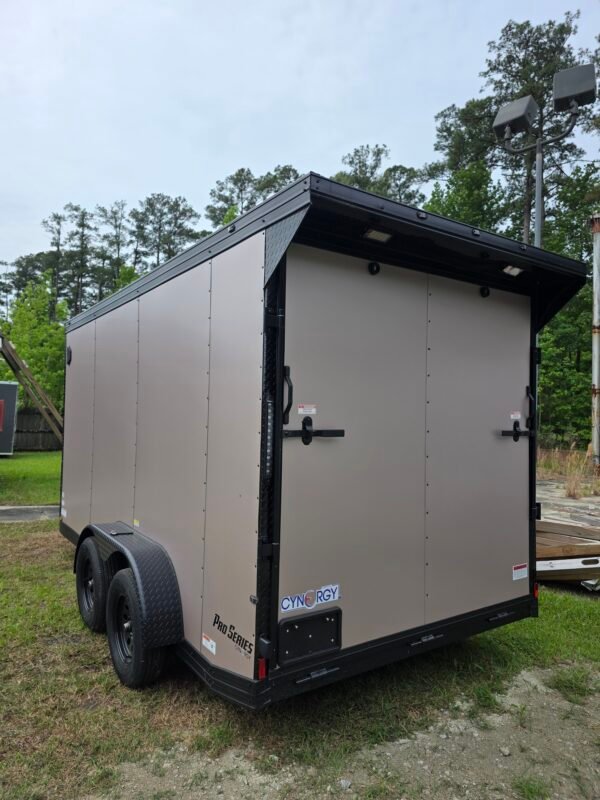 7×14 Enclosed Cargo Trailer – Desert Rose | 7' Interior | 3500 lb Axles | Pro Series & Blackout Package
