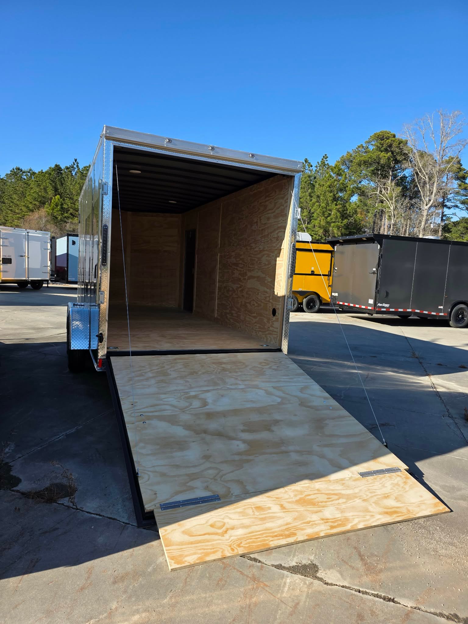 Enclosed 7×16 Gray Cargo Trailer - Image 4