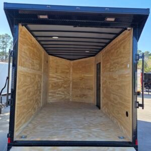 ENCLOSED 7x12 Metallic Blue Cargo Trailer - Image 5