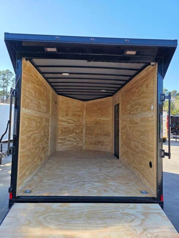 ENCLOSED 7x12 Metallic Blue Cargo Trailer