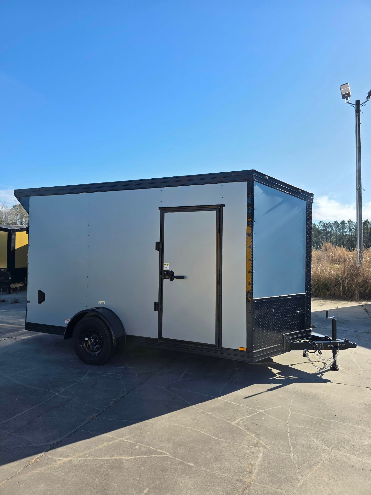 ENCLOSED 7x12 Metallic Blue Cargo Trailer - Image 1
