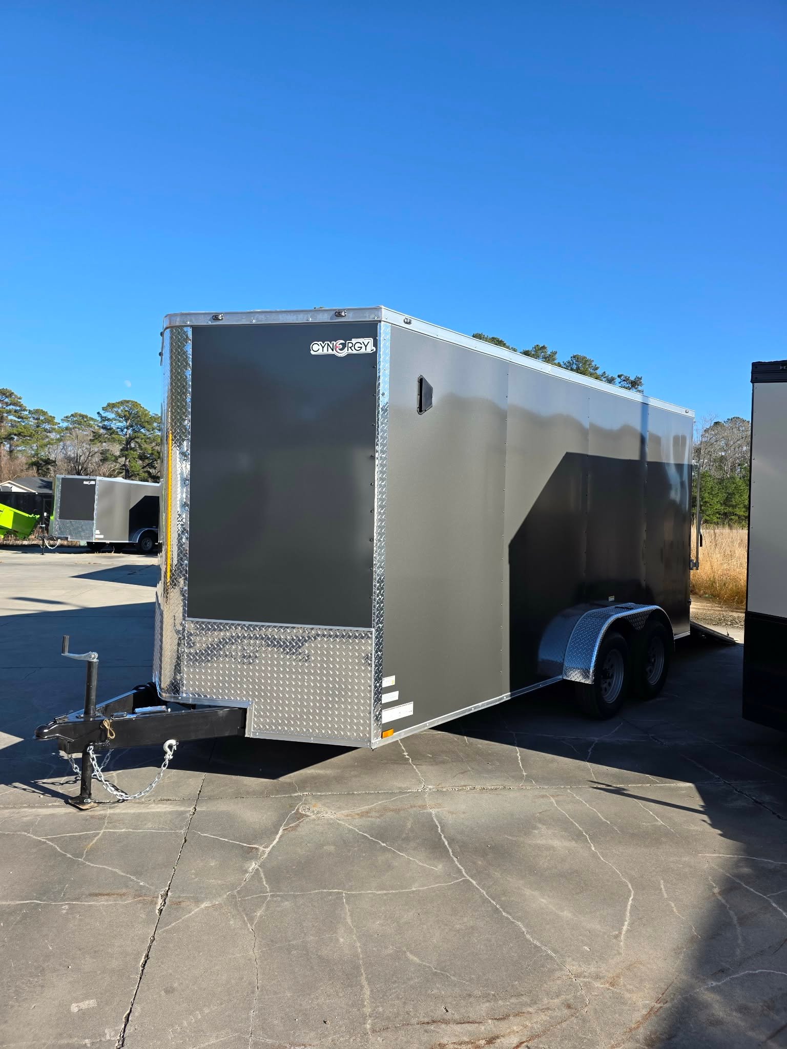 Enclosed 7×16 Gray Cargo Trailer - Image 2