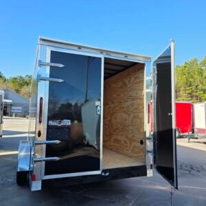 ENCLOSED 7x16 Black Cargo Trailer - Image 4