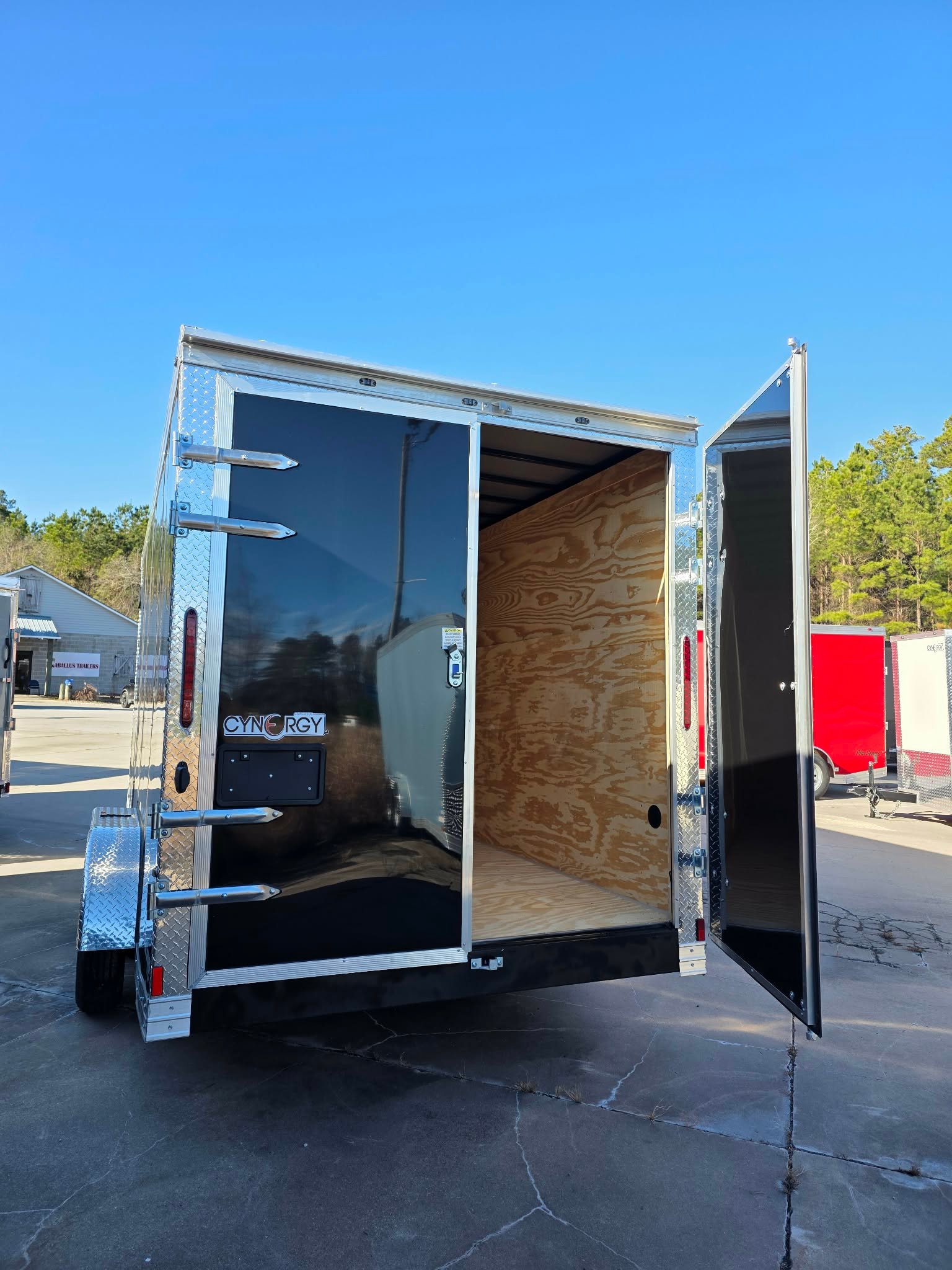 ENCLOSED 7x16 Black Cargo Trailer - Image 4