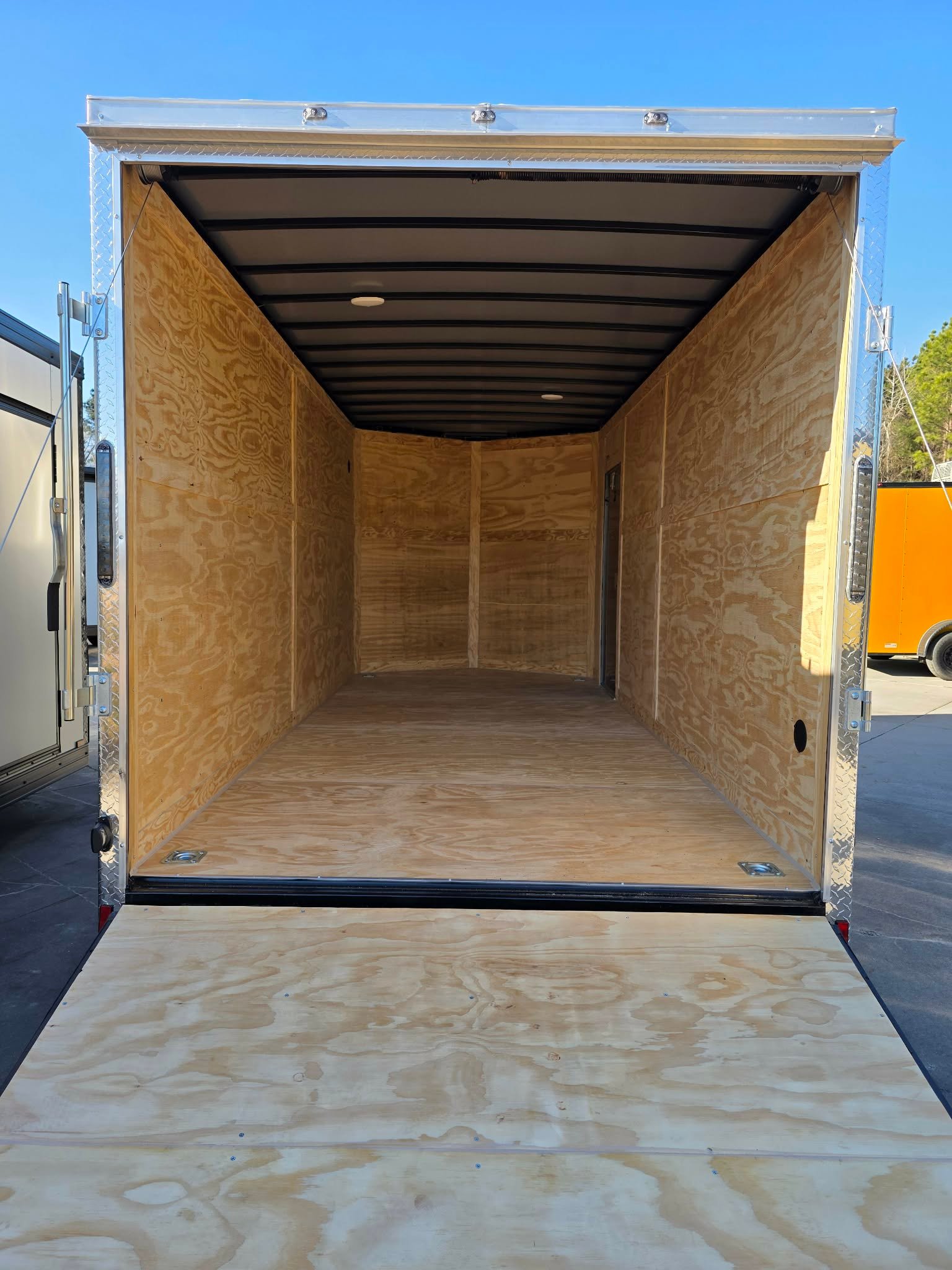 Enclosed 7×16 Gray Cargo Trailer - Image 3