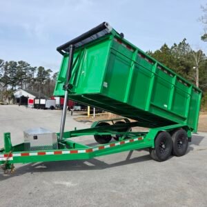 7x14 Lime Green Dump Trailer