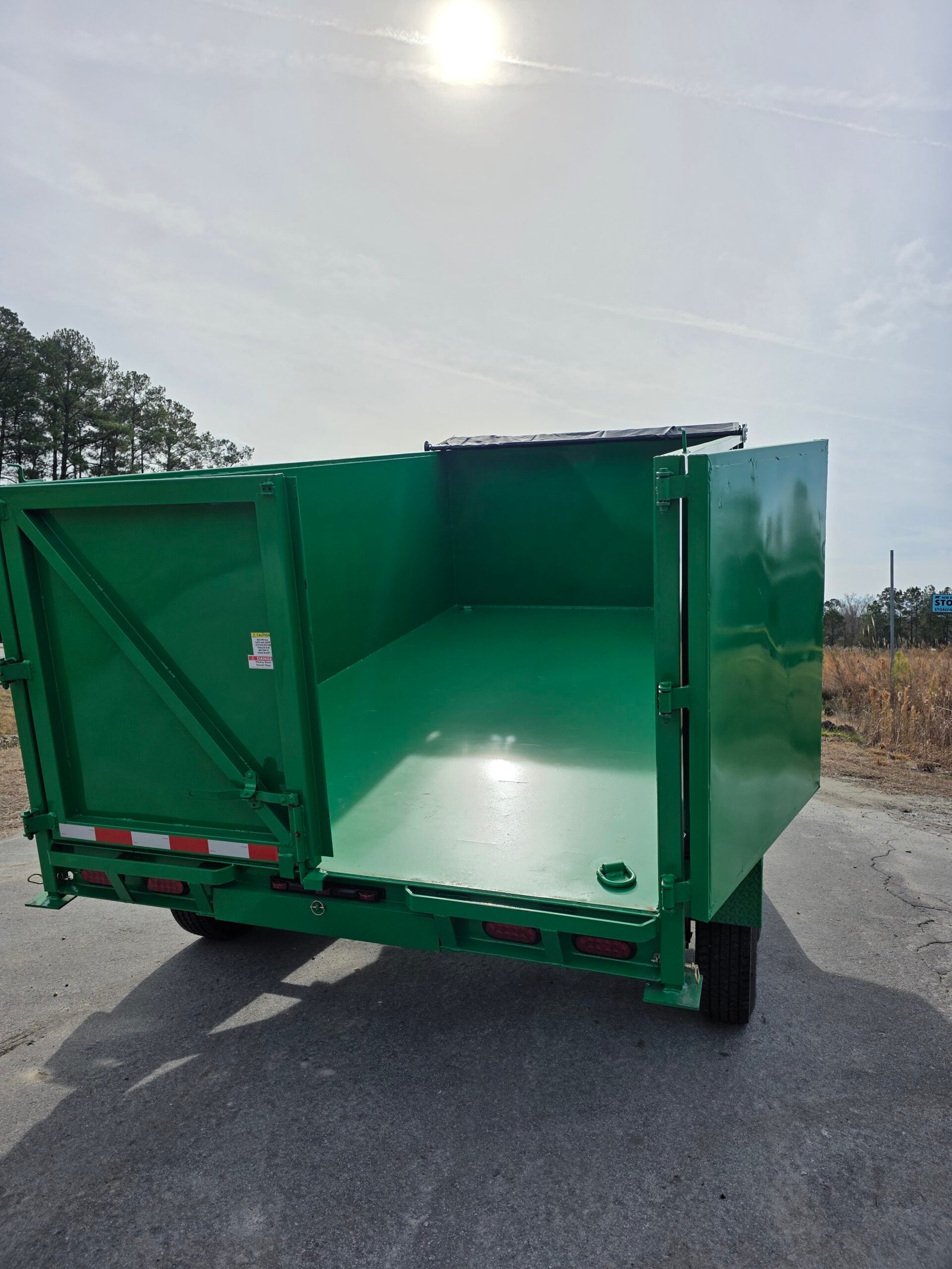 7x14 Lime Green Dump Trailer - Image 2