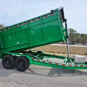7x14 Lime Green Dump Trailer - Image 3