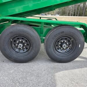 7x14 Lime Green Dump Trailer - Image 4
