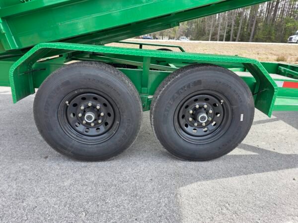 7x14 Lime Green Dump Trailer