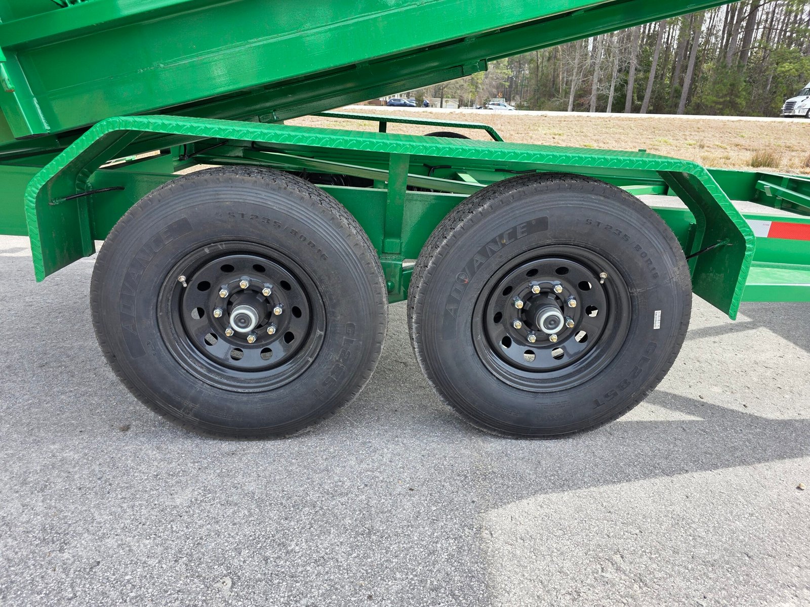 7x14 Lime Green Dump Trailer - Image 4